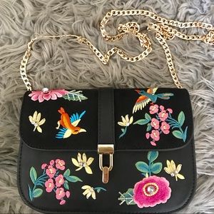 Topshop embroidered purse